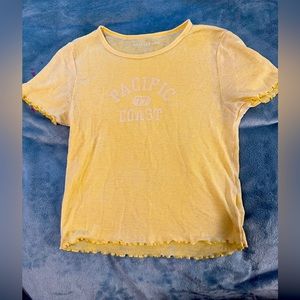 American Eagle Thermal Baby Tee Pacific Coast Size Small